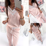 Z&P 2019 Otoño Invierno Moda Conjunto de mujer Ropa Casual Mujer sudadera + pantalón 2 piezas Conjunto chándal con capucha Casual Traje cálido