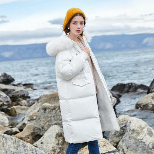 SEMIR 2019 Venta caliente Invierno Abrigos para mujer Abajo Espesar Chaqueta y abrigo Para mujer Chaqueta larga Parka Cuatro colores para -20 Bajo grado