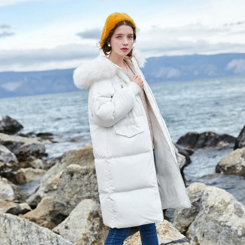 SEMIR 2019 Venta caliente Invierno Abrigos para mujer Abajo Espesar Chaqueta y abrigo Para mujer Chaqueta larga Parka Cuatro colores para -20 Bajo grado