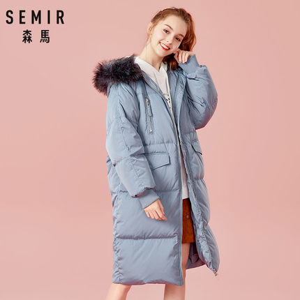 SEMIR 2019 Venta caliente Invierno Abrigos para mujer Abajo Espesar Chaqueta y abrigo Para mujer Chaqueta larga Parka Cuatro colores para -20 Bajo grado