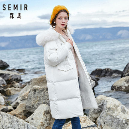 SEMIR 2019 Venta caliente Invierno Abrigos para mujer Abajo Espesar Chaqueta y abrigo Para mujer Chaqueta larga Parka Cuatro colores para -20 Bajo grado