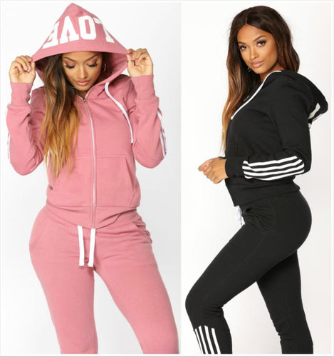 Conjunto de chándal para mujer Conjunto de dos piezas Sudaderas con capucha Ropa para mujer Conjunto de chándal para mujer 2 piezas Conjunto de pantalones superiores Conjunto femenino femenino