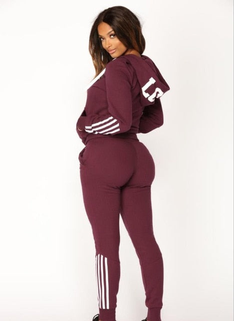 Conjunto de chándal para mujer Conjunto de dos piezas Sudaderas con capucha Ropa para mujer Conjunto de chándal para mujer 2 piezas Conjunto de pantalones superiores Conjunto femenino femenino