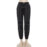 Chándal de 2 piezas para mujer Top corto recortado reflectante Pantalones sueltos Conjuntos Moda Mujer Brillo Negro Camiseta sin mangas y pantalón Chandal Mujer